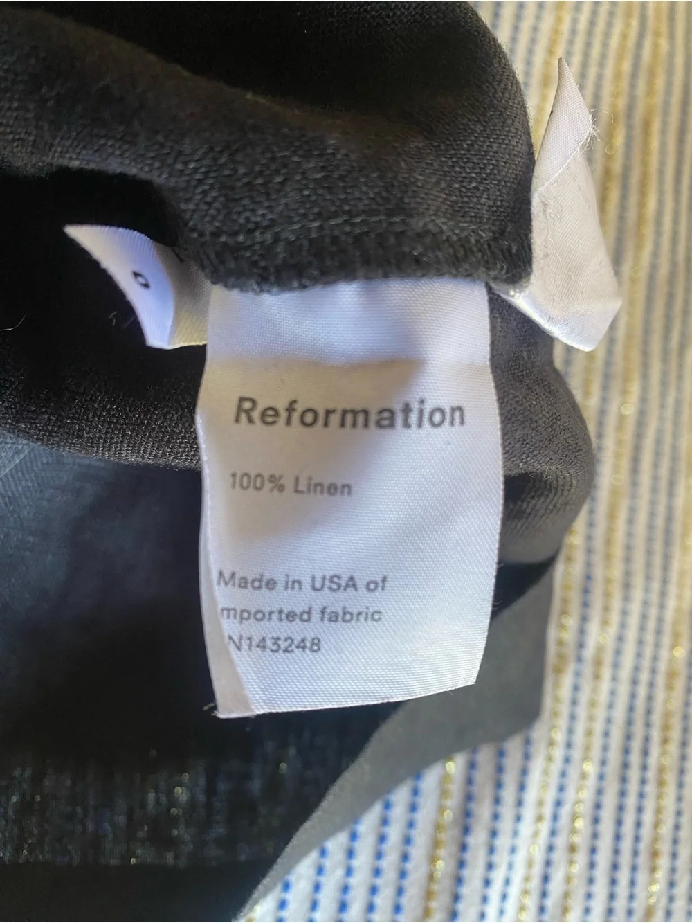 Reformation Black Sleeveless Button-Front Linen Vera Jumpsuit Sz 0